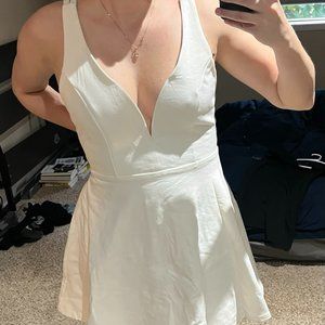 Lulus White Skater Dress Size M